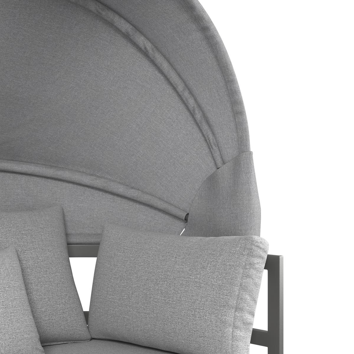 Sonneninsel Zadar - Dunkelgrau, MODERN, Textil/Metall (178/152/90cm) - Beldano