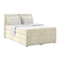Boxspringbett mit Topper und Bettkasten 140x200 cm Medino - Champagner, KONVENTIONELL, Holz/Holzwerkstoff (140/200cm) - Luca Bessoni