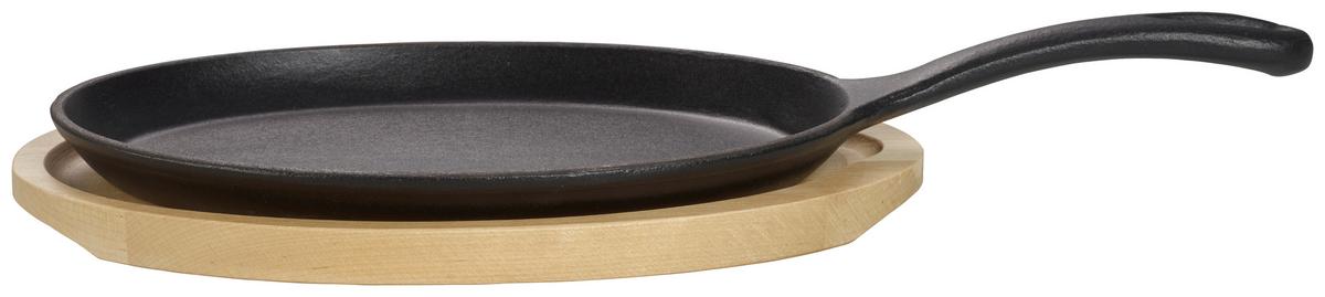 Servierpfanne Echtwerk Servierpfanne - Schwarz, Design, Metall (37,4/18,5/1,6cm) - Echtwerk