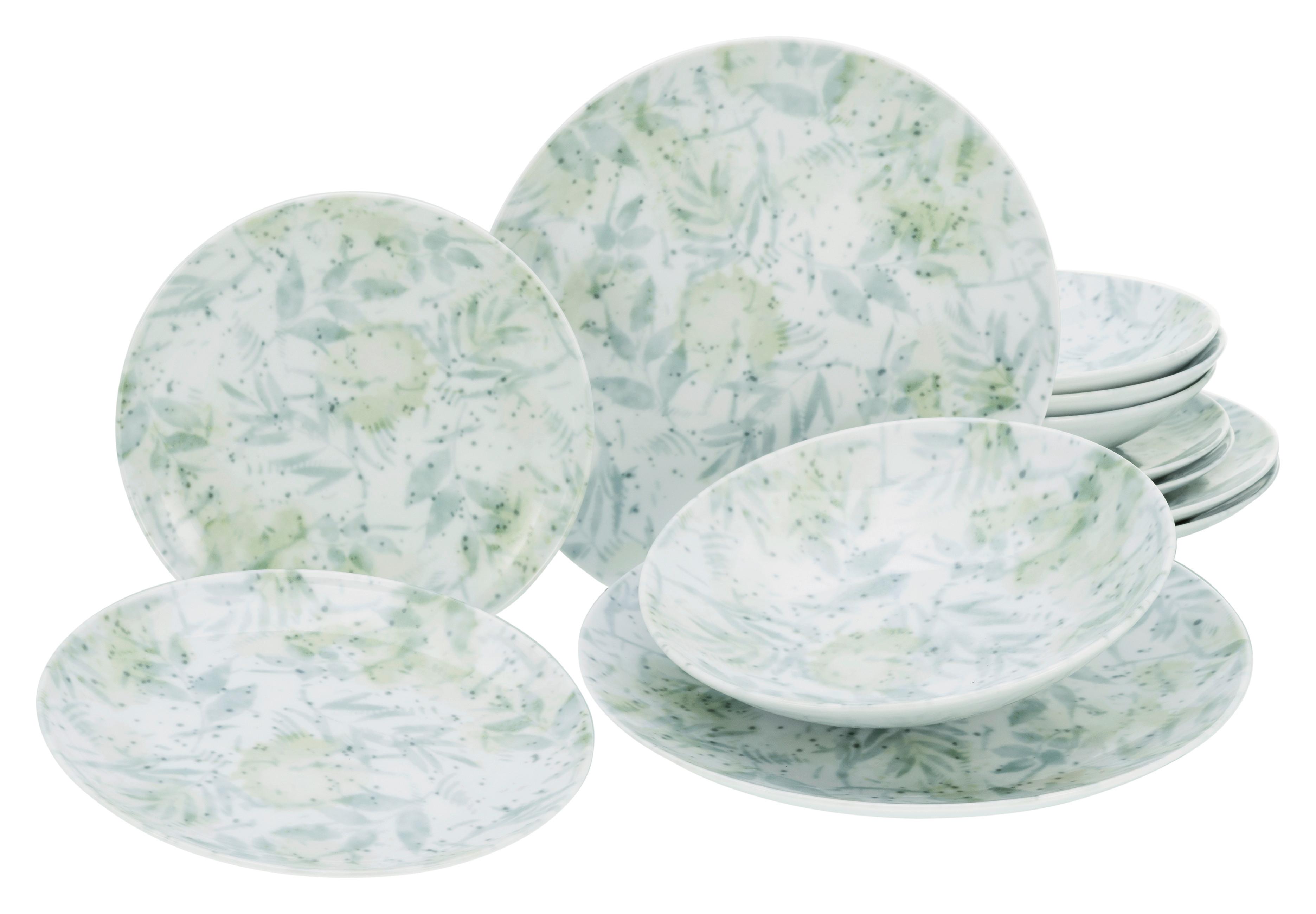 Tafelservice Keramik 4 Personen Geschirr Set - Multicolor, Basics, Keramik - Creatable