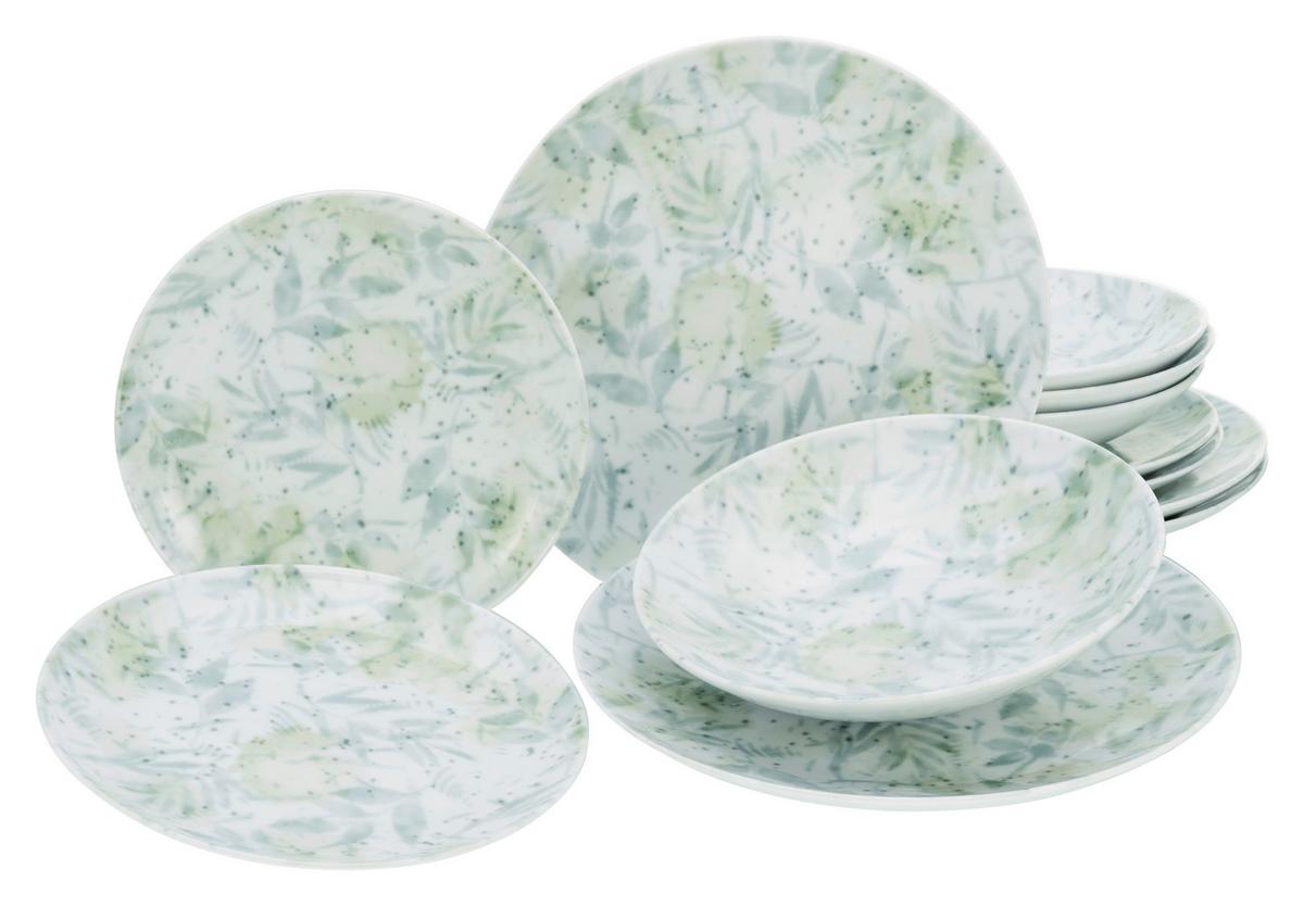 Tafelservice Keramik 4 Personen Geschirr Set - Multicolor, Basics, Keramik - Creatable