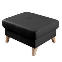 Hocker Fargo Schwarz B: 70 Cm - Buchefarben/Schwarz, Design, Leder/Textil (70/44/60cm) - Livetastic
