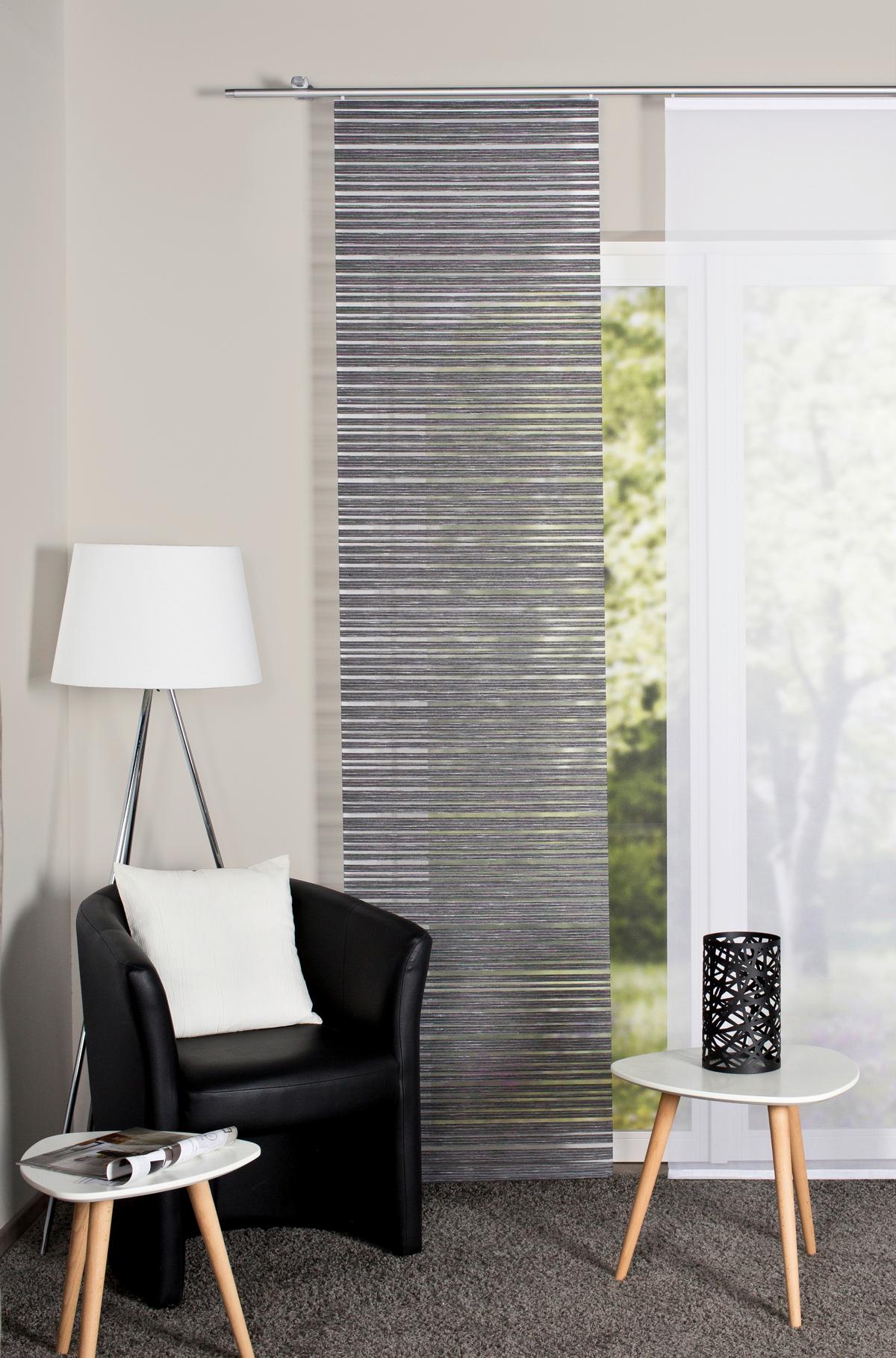 Flächenvorhang Anthrazit B: 60 Cm - Anthrazit, Design, Textil (60/245cm)