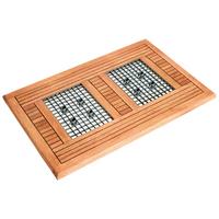 Fußmatte Fußrost - Naturfarben, MODERN, Holz (57/88cm) - Gardenson