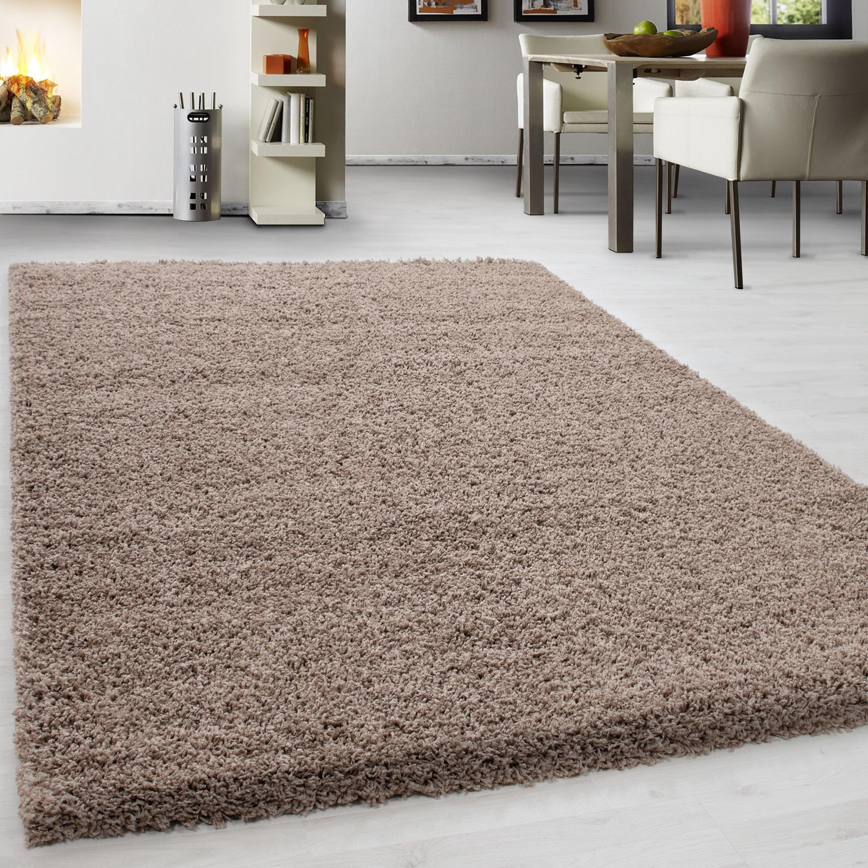 Hochflor Teppich Braun/Beige Life 240x340 cm - Beige/Braun, Trend, Textil (240/340cm) - Novel