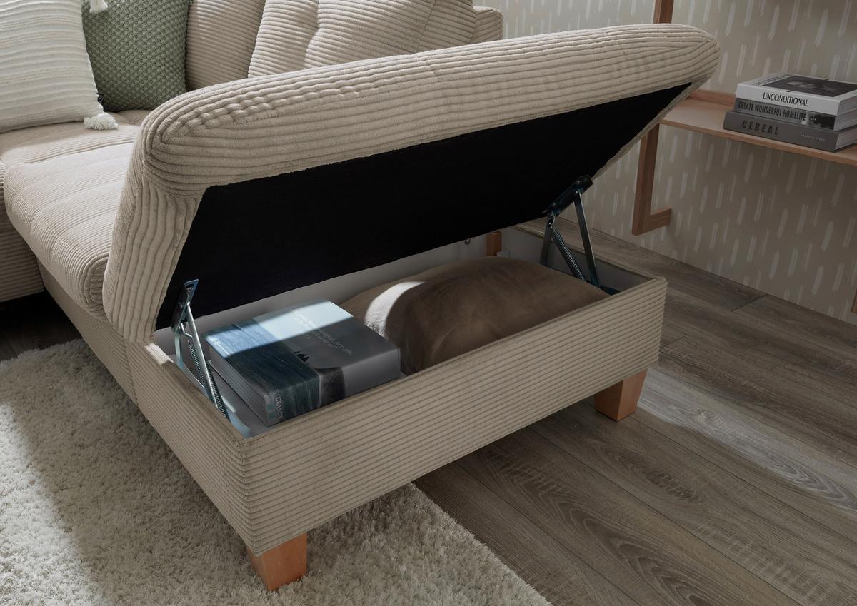 Wohnlandschaft Ascot Grau U: 170x324x220 Cm - Eichefarben/Grau, KONVENTIONELL, Textil (170/324/220cm) - MID.YOU