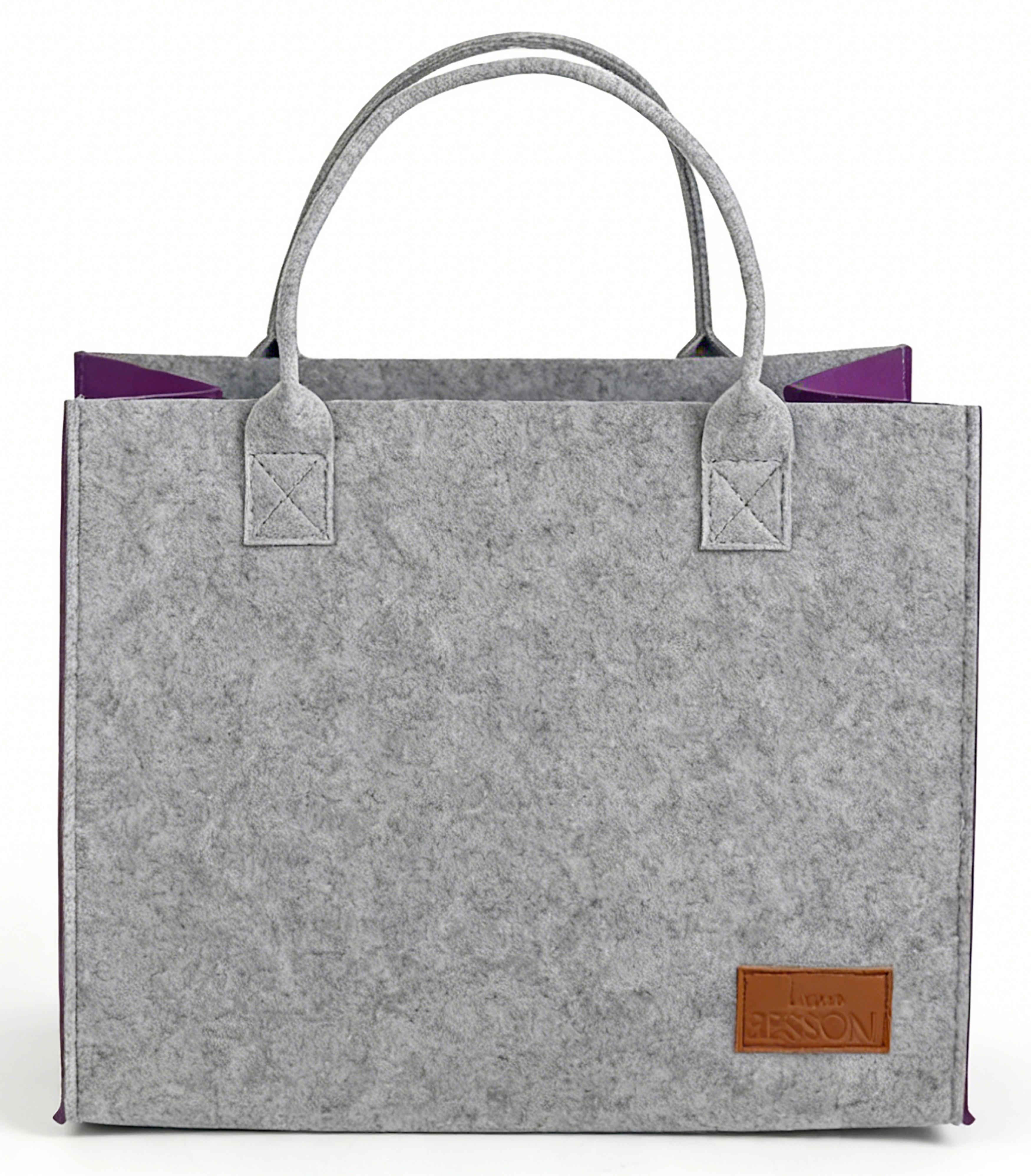 Kézitáska Samira - lila/szürke, Konventionell, textil (35/20/30cm) - Luca Bessoni