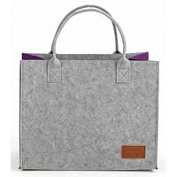 Kézitáska Samira - lila/szürke, Konventionell, textil (35/20/30cm) - Luca Bessoni
