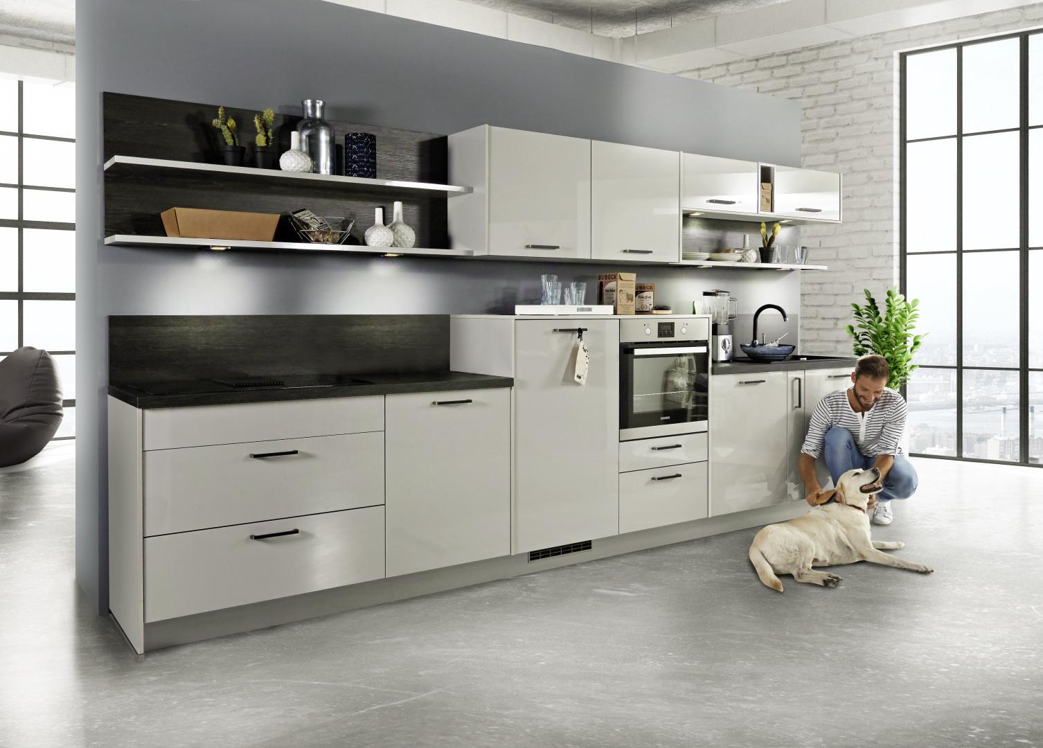 Einbauküche Star Frei Planbar Modernes Design - Eichefarben/Grau, MODERN, Holzwerkstoff - Express