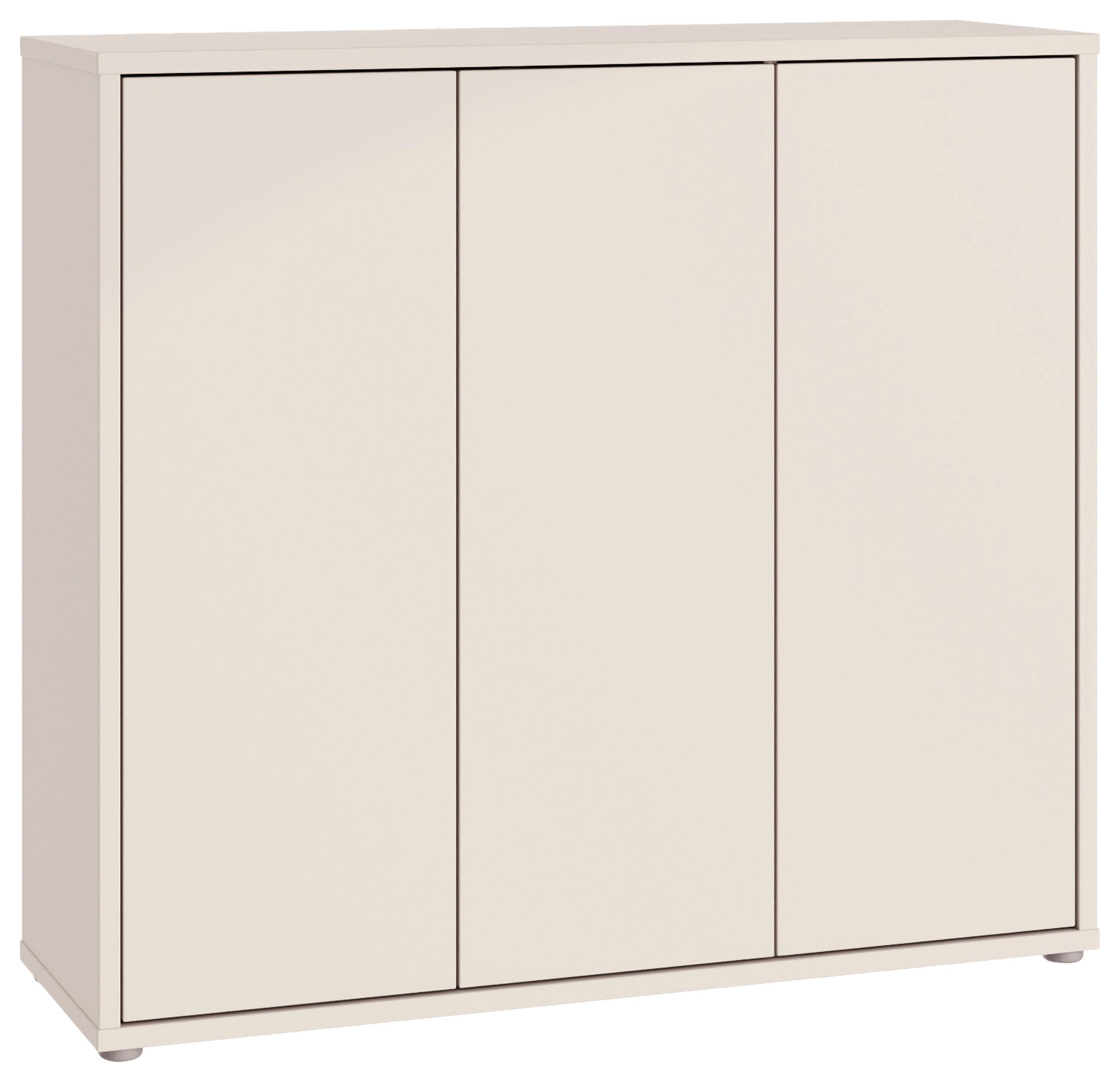 Skriňa na topánky ALICE, kašmírová, š: 109 cm - piesková/sivá, Modern, kompozitné drevo/plast (109,2/99,1/34,9cm)