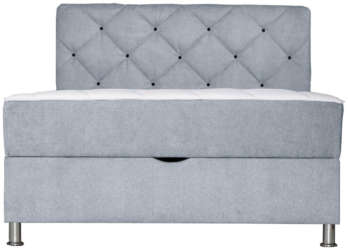 Box-ágy Black Diamond - világosszürke, Design, textil (140/200cm) - Modern Living