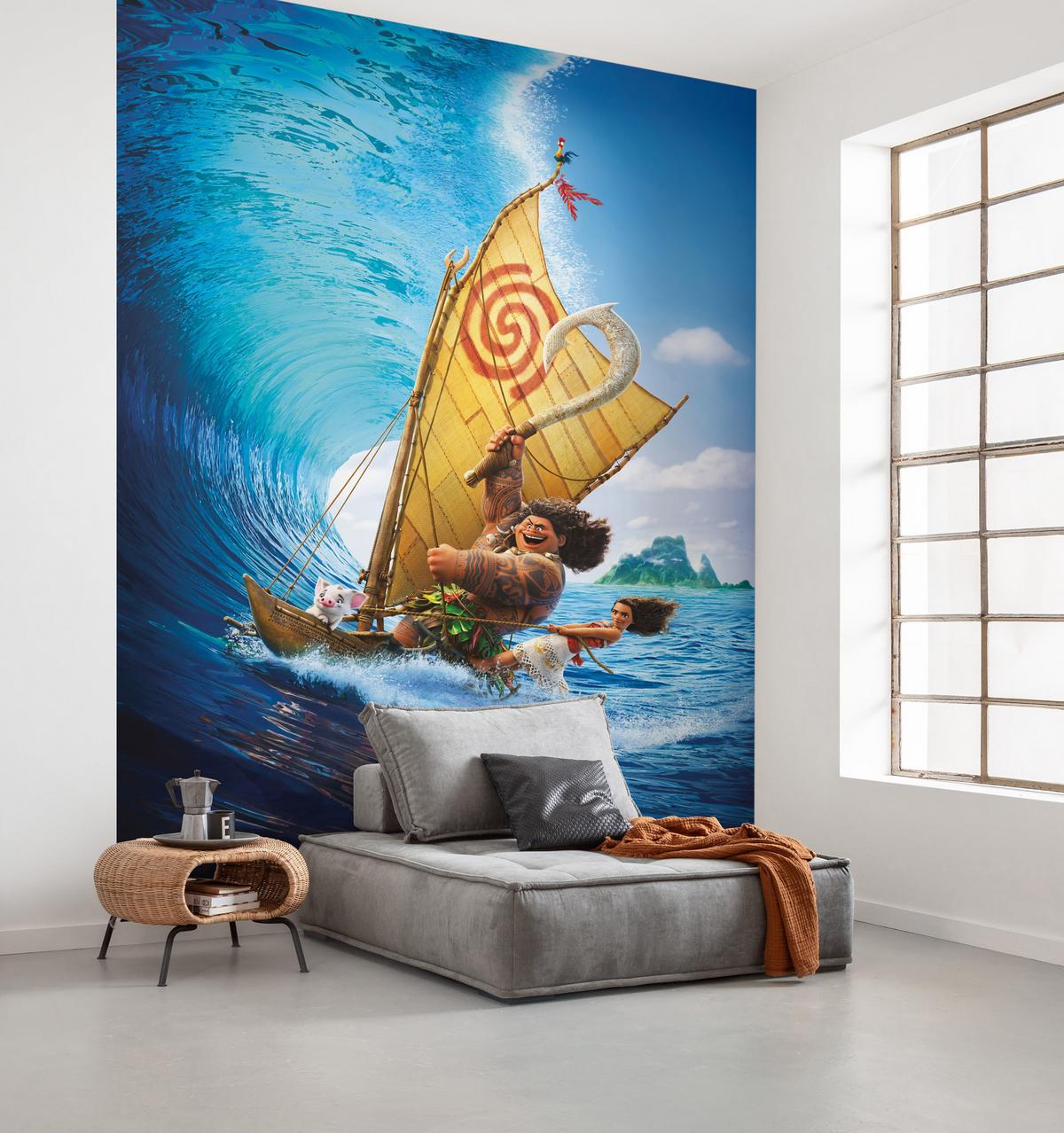 Fototapete Moana Ride The Wave - Multicolor, Trend, Textil (200/280cm)