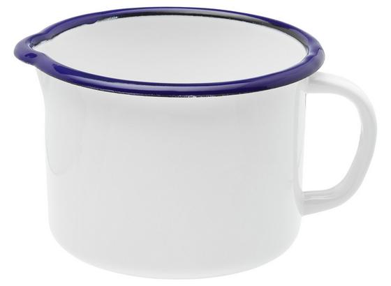Hrniec Na Mlieko Leni - modrá/biela, kov (12cm) Hrniec Na Mlieko Leni - modrá/biela, kov (12cm)