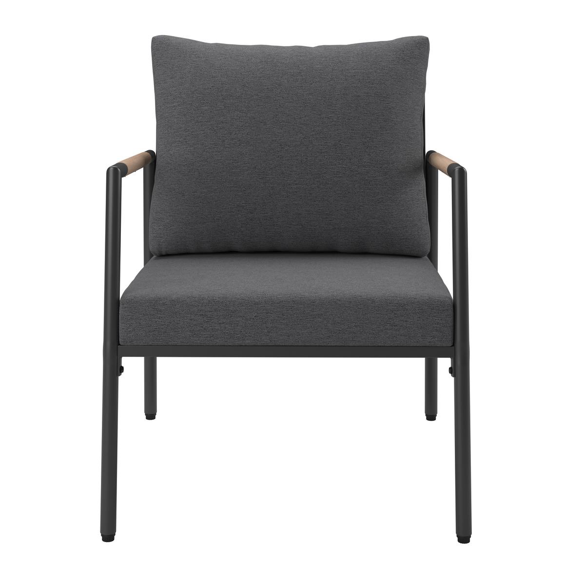 Loungegarnitur Aruba - Dunkelgrau/Anthrazit, MODERN, Holz/Textil (100/39/52cm) - Beldano