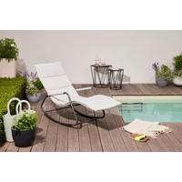 Schaukelliege Metall/Kunststoff/Textil - Grau, KONVENTIONELL, Kunststoff/Textil (57/81/143cm) - Siena Garden