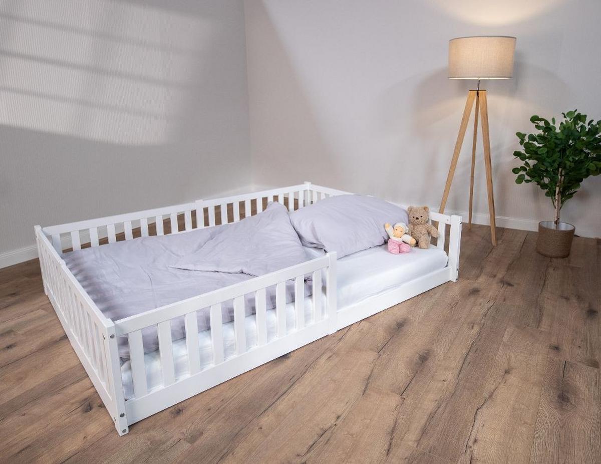 Hausbett Weiß, B/H/T: 140x200x161cm - Weiß, Basics, Holz (140/200/161cm) - tiSsi