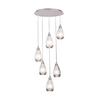 Hängeleuchte Siracusa Weiß Nickelfarben D: 50 cm - Weiß/Nickelfarben, KONVENTIONELL, Glas/Metall (50/150cm) - Eglo
