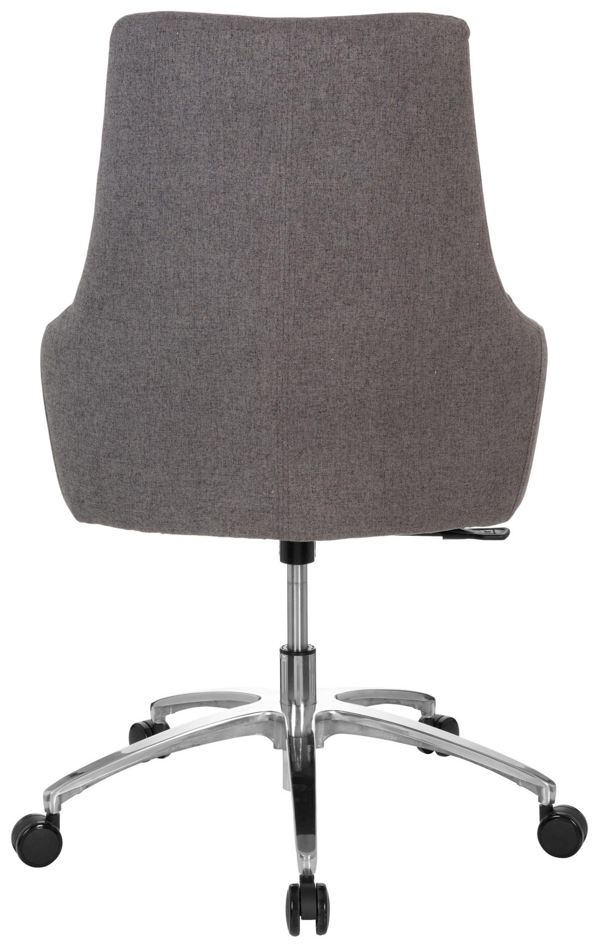Bürostuhl Shake 100 Dunkelgrau Bis 110 Kg - Dunkelgrau/Silberfarben, Basics, Kunststoff/Textil (65/97/60cm) - MID.YOU