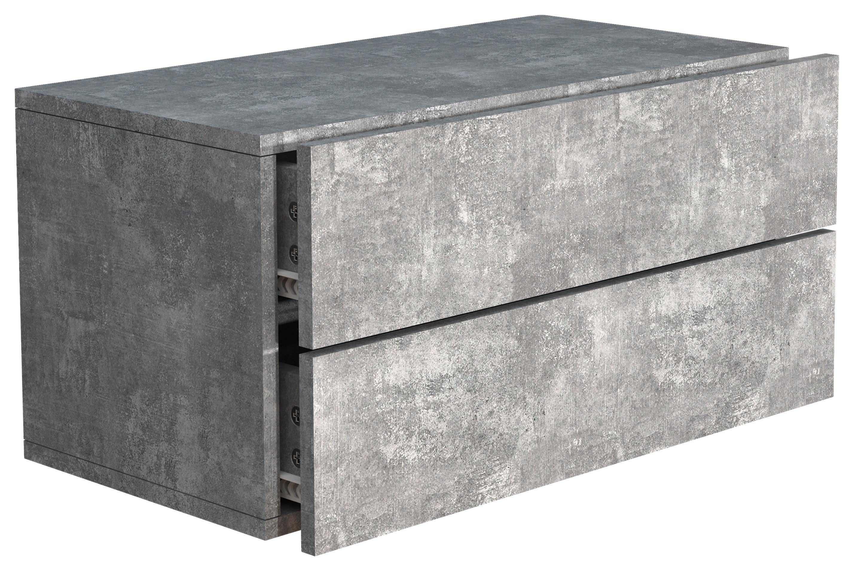 Nachtkästchen Usal L B: 60 Cm Grau