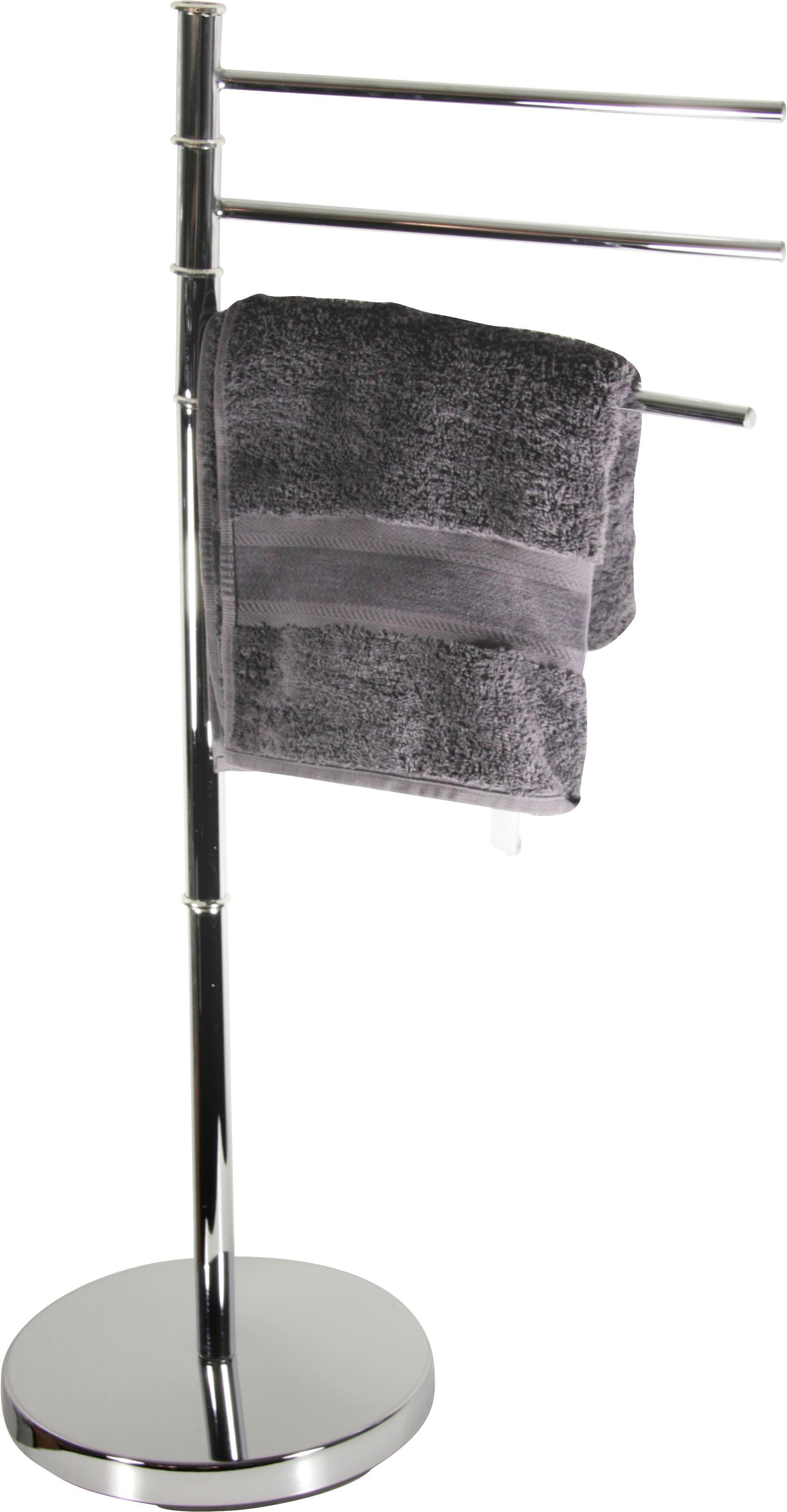 Handtuchhalter Florenz 3 - Silberfarben, KONVENTIONELL, Metall (27/67/88,5cm) - James Wood