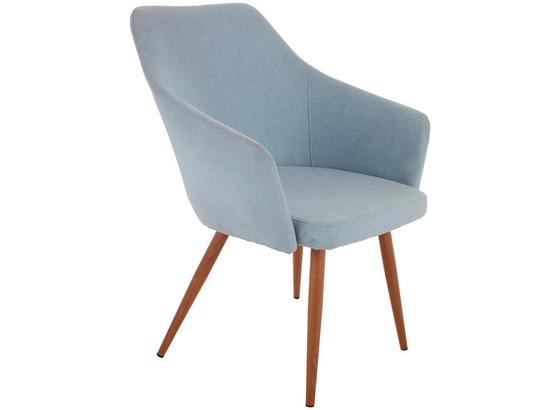 Stuhl Betty Hellblau - Braun/Hellblau, MODERN, Textil/Metall (51/86/55cm) - Ombra Stuhl Betty Hellblau - Braun/Hellblau, MODERN, Textil/Metall (51/86/55cm) - Ombra