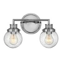 Bad-Wandleuchte Poppy IP44 2-Flammig in Chromfarben - Chromfarben, LIFESTYLE, Glas/Metall (37.3/25/18.3cm) - Elstead Lighting