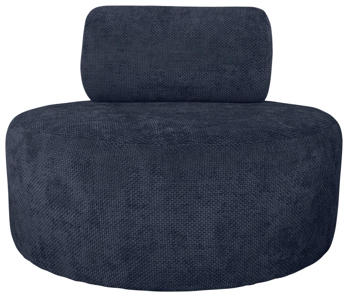 Relaxsessel Moss Dunkelblau B: 88 Cm - Schwarz/Dunkelblau, Basics, Textil (88/70/88cm) - Livetastic
