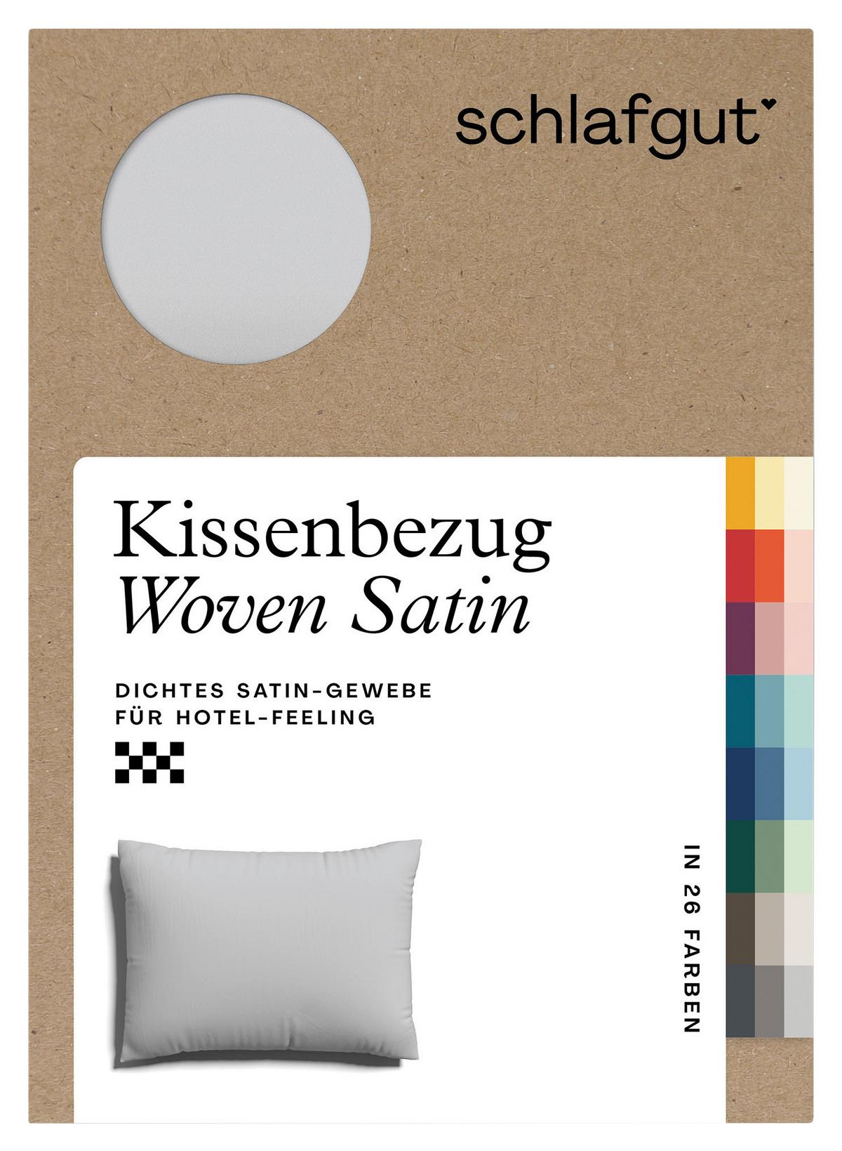 Kopfpolsterbezug Woven Satin - Hellgrau, Basics, Textil (70/90cm) - Schlafgut