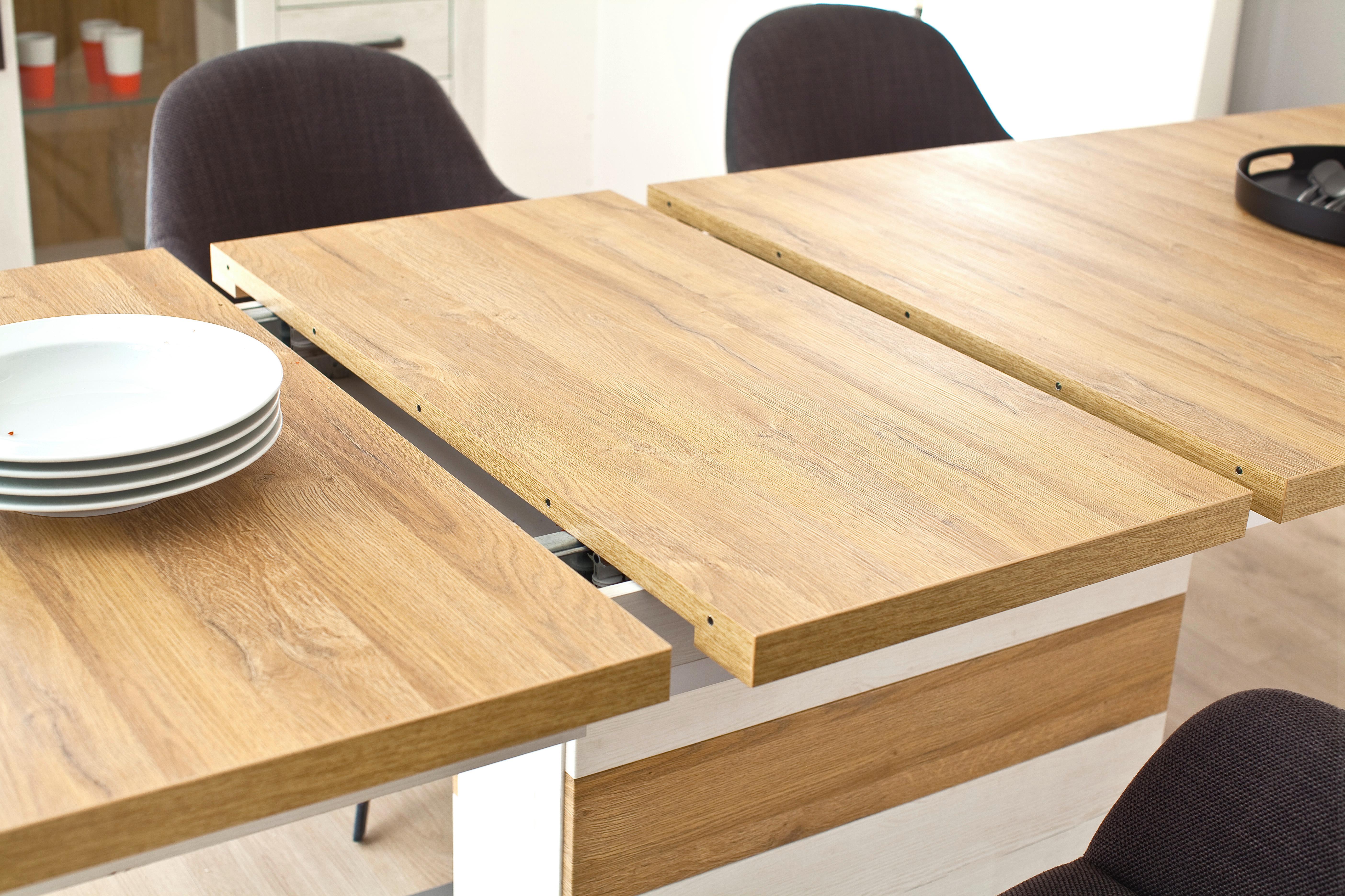 Esstisch ausziehbar Madrid 180-280x100 cm - Eichefarben/Pinienfarben, Design, Holzwerkstoff (180-280/100/77cm) - MID.YOU