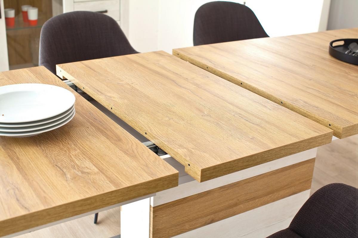 Esstisch Ausziehbar Madrid 180-280x100 Cm - Eichefarben/Pinienfarben, Design, Holzwerkstoff (180-280/100/77cm) - MID.YOU