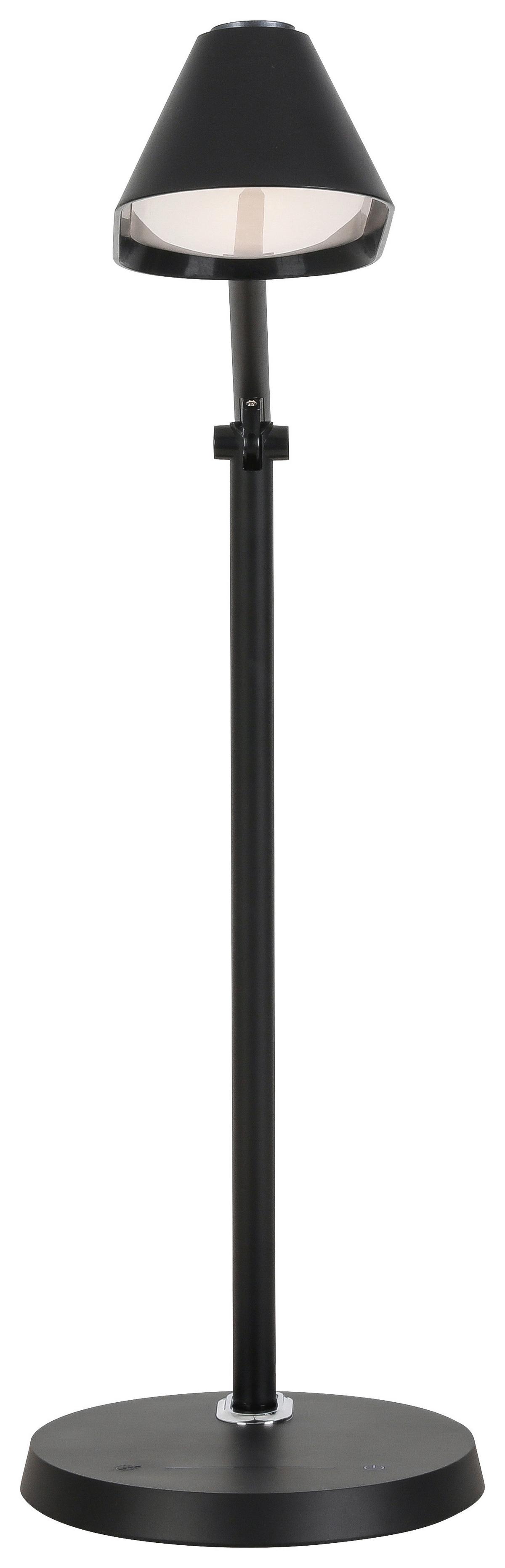 Schreibtischleuchte Christa - Chromfarben/Schwarz, Design, Kunststoff/Metall (46/46/18-79cm) - James Wood