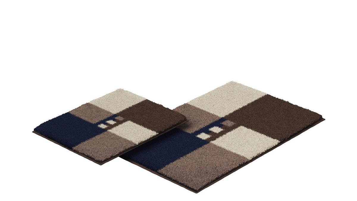 Bademattenset Roman 2er Set - Braun, Basics, Textil (40x50/50x80cm) - Grund