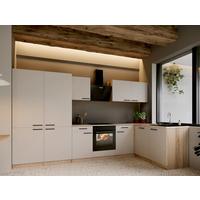 ECKKÜCHE Merle, Kaschmir S: 340x172cm - Kaschmir/Eichefarben, Trend, Holzwerkstoff (340/172cm) - Respekta