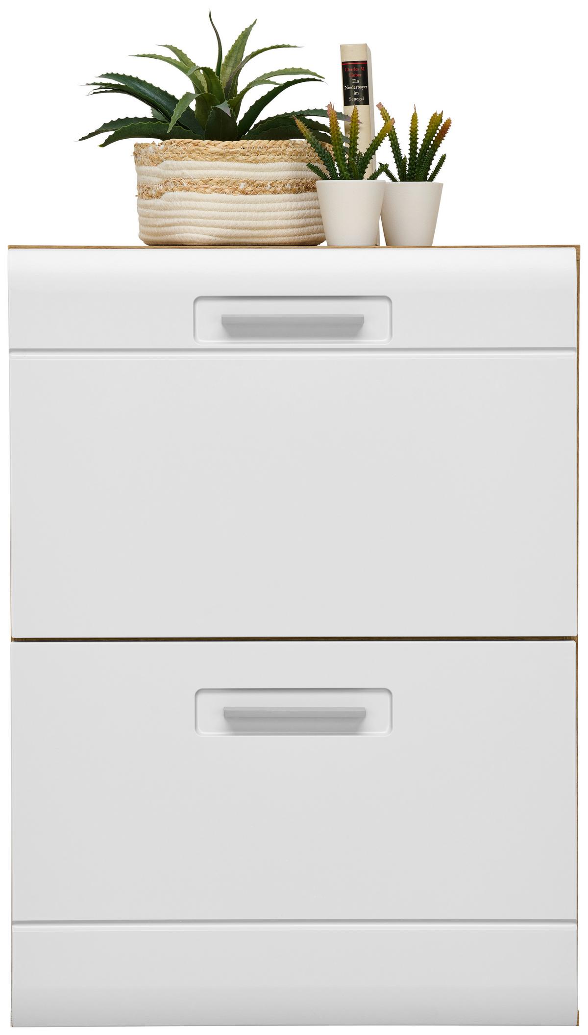 Garderoben-set Auris Weiß/eiche Dekor 4-Tlg. - Eichefarben/Weiß, MODERN, Holzwerkstoff (172/204,2/37,1cm) - Luca Bessoni