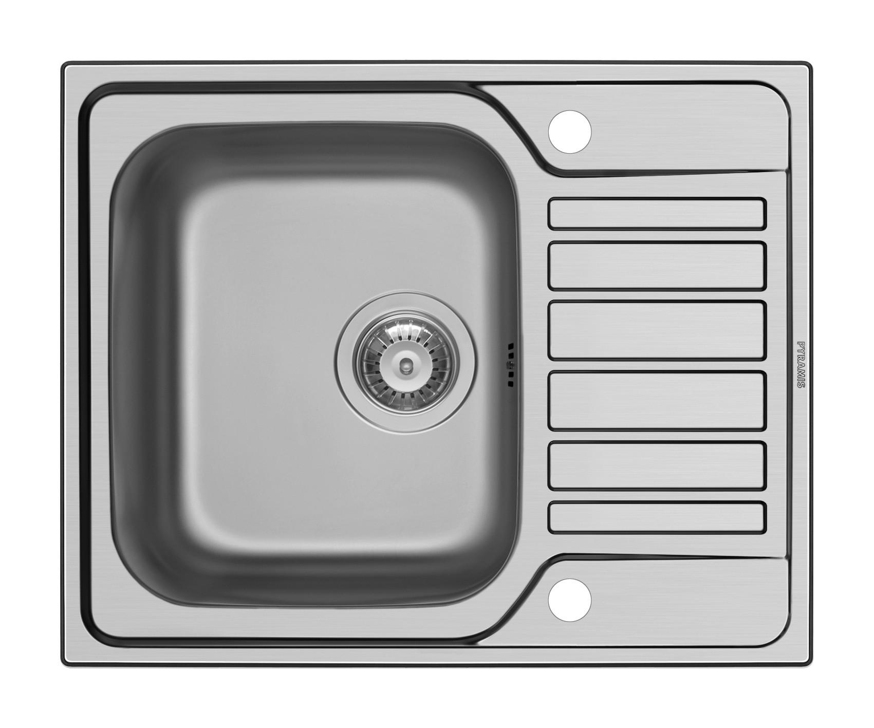 Spüle Sparta Sbsd Edelstahl Bxt: 62x50 Cm - Edelstahlfarben, MODERN, Metall (62/50cm) - HKT