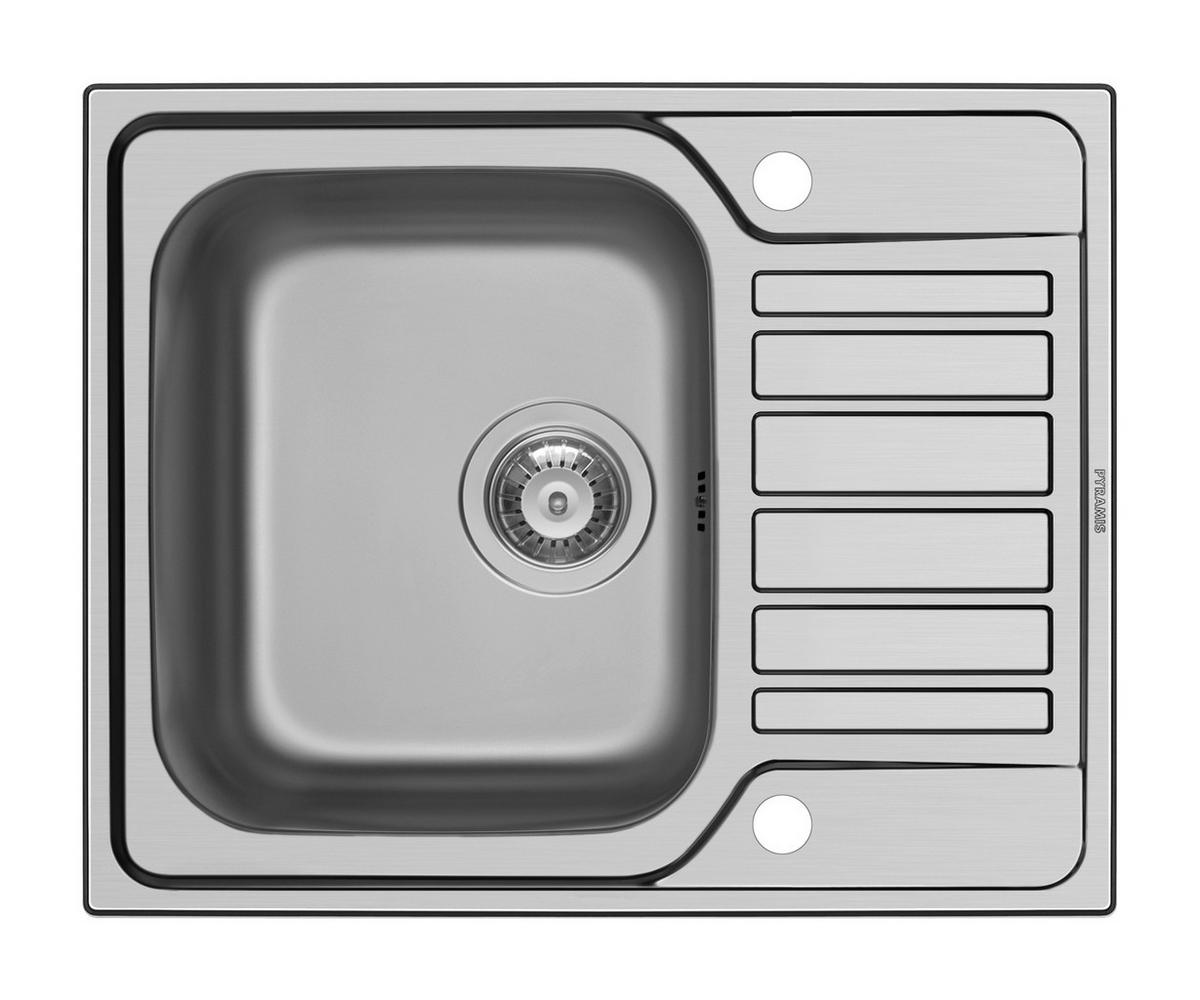 Spüle Sparta Sbsd Edelstahl Bxt: 62x50 Cm - Edelstahlfarben, MODERN, Metall (62/50cm) - HKT