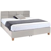 Polsterbett mit Bettkasten 140x200 Bellagio Creme - Buchefarben/Creme, KONVENTIONELL, Holz/Textil (140/200cm)