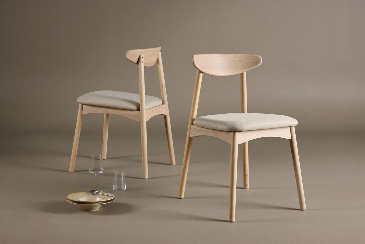 STUHL Ven Beige B: 47 cm - Beige, MODERN, Holz/Textil (47/80/54cm) - Livetastic