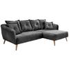Ecksofa Baggio Grau S: 277/162 cm - Buchefarben/Grau, MODERN, Holz/Textil (277/162cm) - Livetastic