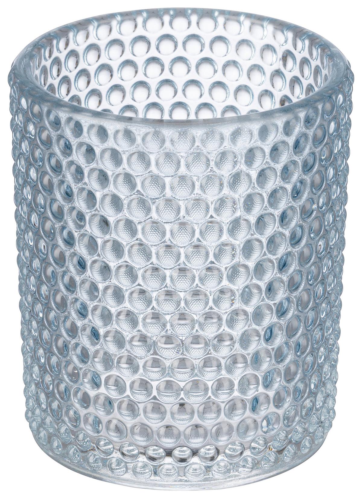 TEELICHTGLAS Mariella - Blau/Dunkelblau, KONVENTIONELL, Glas (5,4/6,4cm) - Luca Bessoni