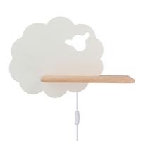 Kinderwandleuchte Sheep - Weiß, Basics, Holz/Holzwerkstoff (36/12/24cm)