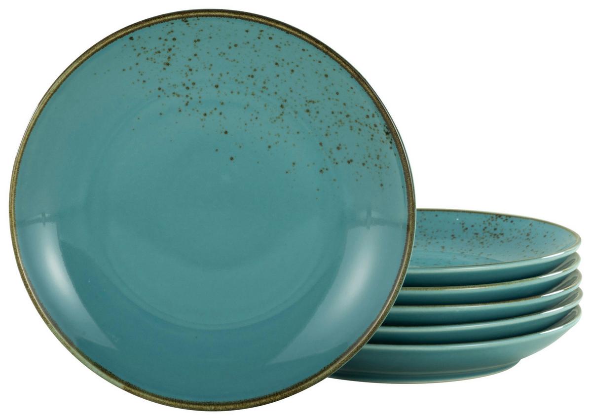 Speisetellerset 22040 Nature Collection - Türkis, Trend, Keramik (27cm) - Creatable