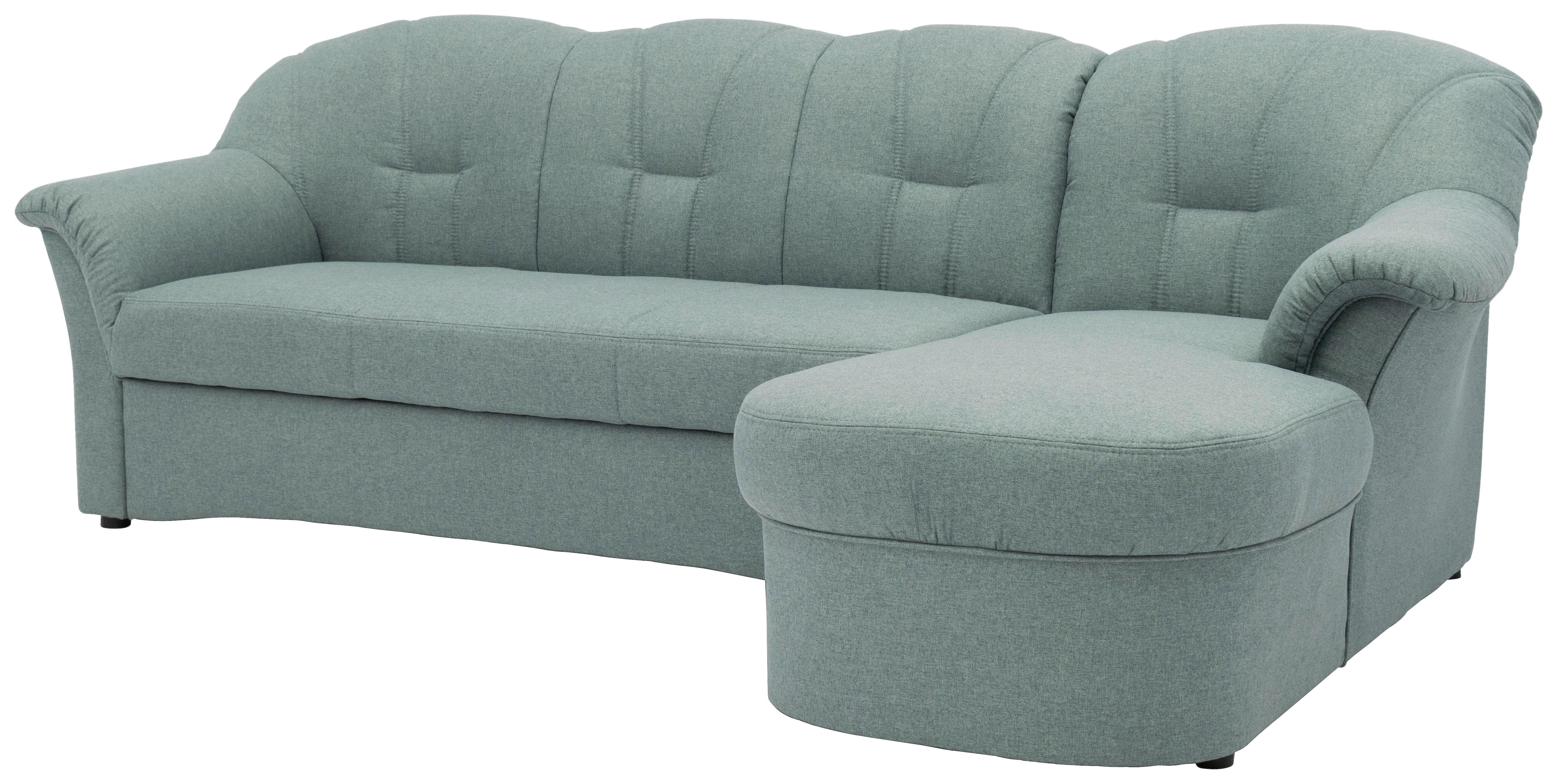 Ecksofa Papenburg Hellblau - Schwarz/Hellblau, KONVENTIONELL, Textil (233/142cm) - MID.YOU