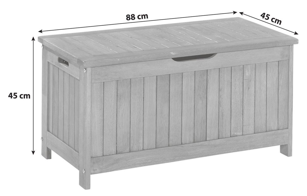 Ambia Garden Kissenbox Bxhxt: 88x45x45 Cm Echtholz - Naturfarben, ROMANTIK / LANDHAUS, Holz (88/45/45cm) - Gardenson