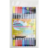 Dick&dünnmalstifte 10er Pkg. - Basics, Kunststoff (17cm)