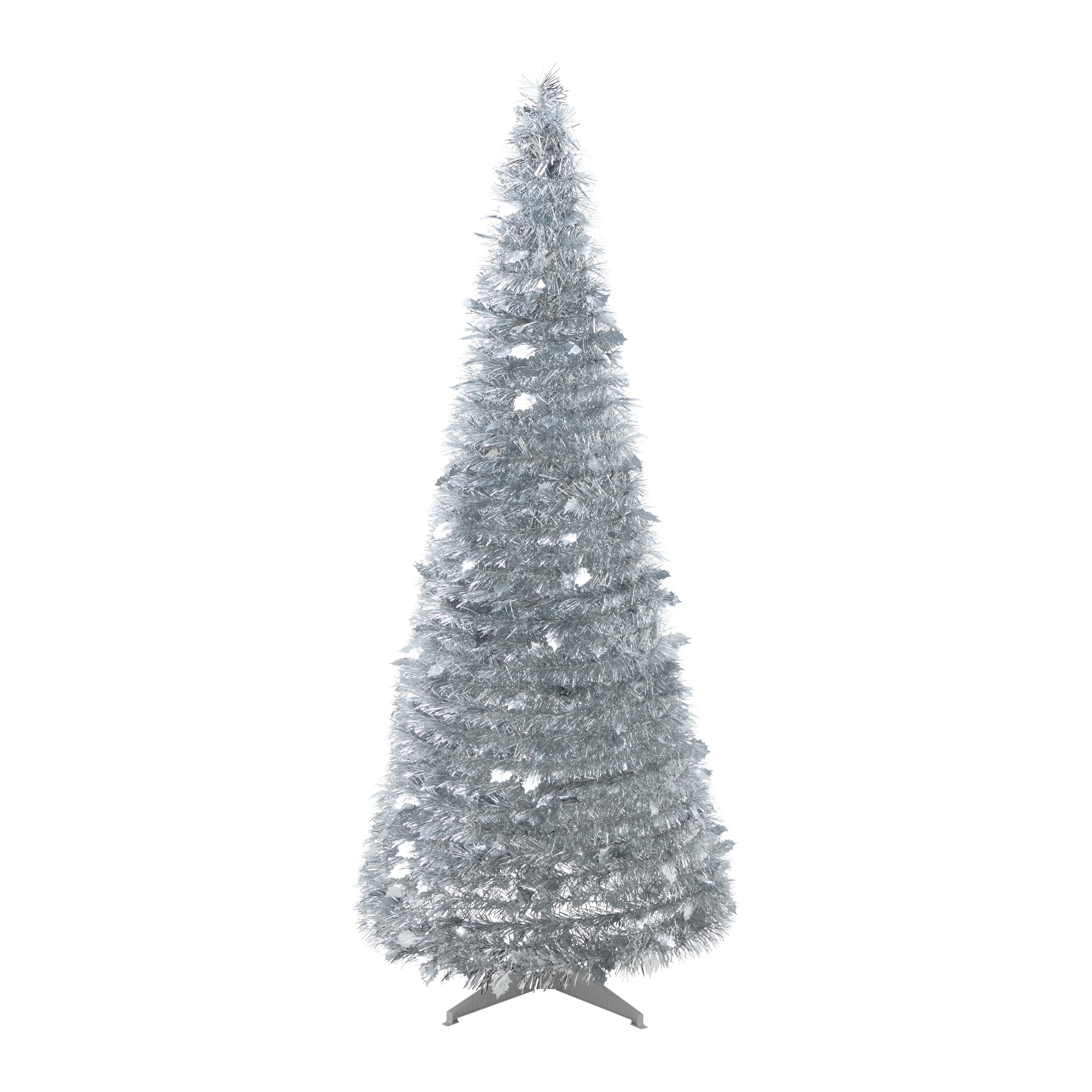 Dekorační stromek POP-UP Výška 150cm - barvy stříbra, Basics, kov/plast (58cm) - Mömax