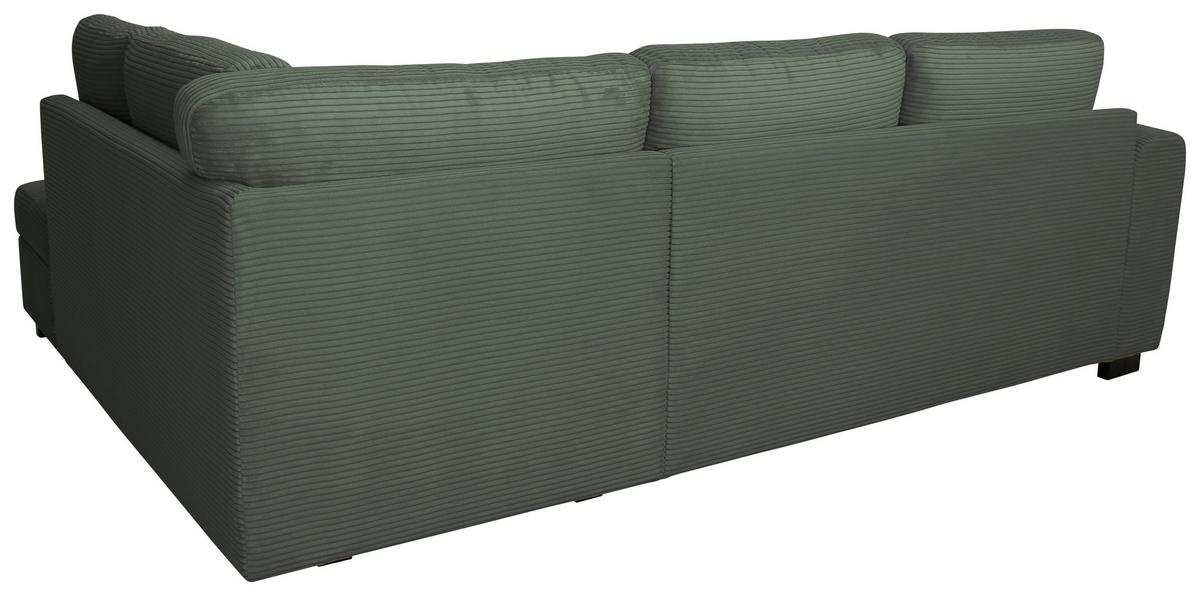 Ecksofa John Grün S: 239x178 cm - Schwarz/Grün, Trend, Textil (239/178cm)