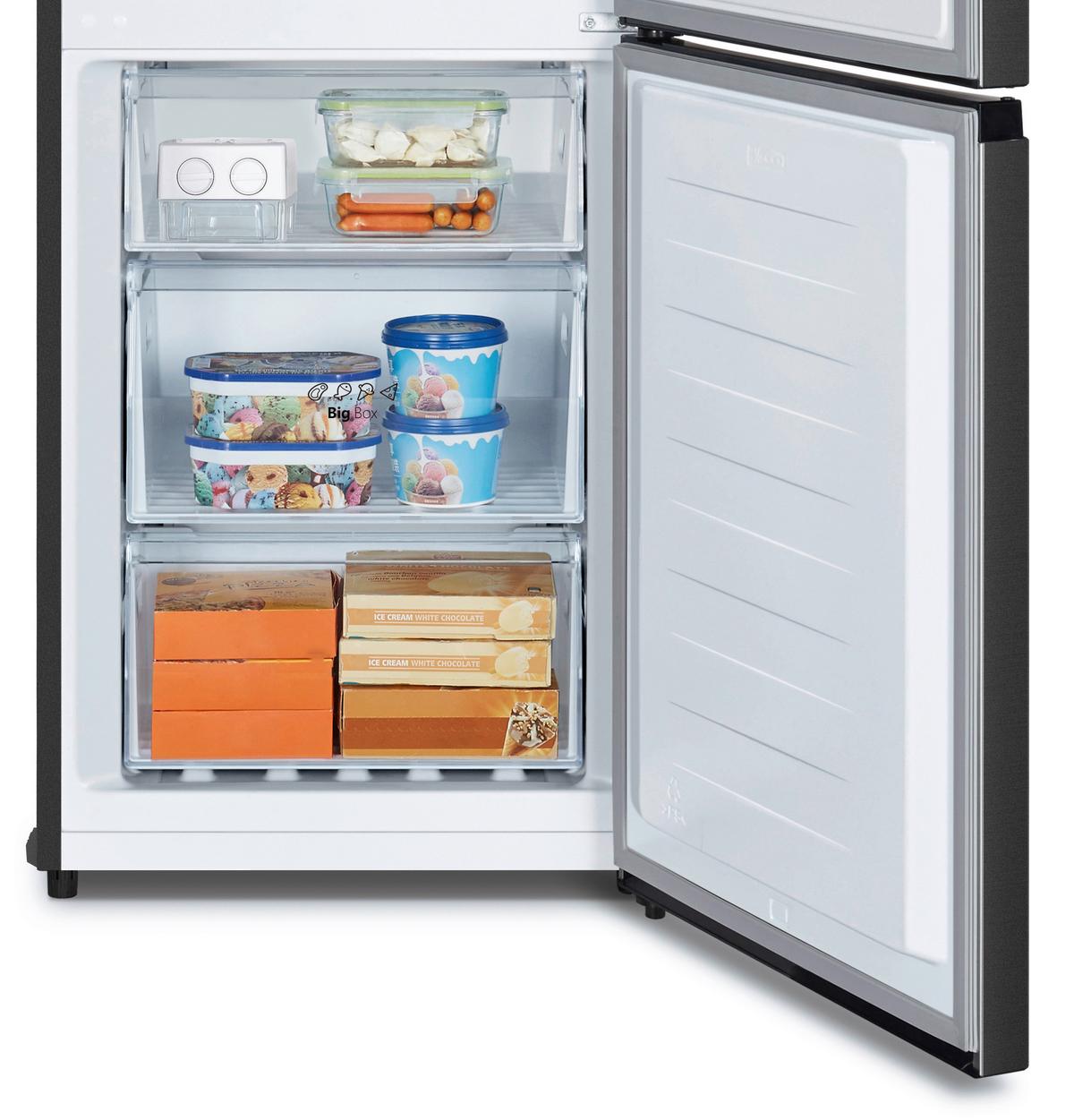 Side-By-Side Edelstahlfarben B: 59,5cm - Edelstahlfarben, Trend, Glas/Kunststoff (59,5/201,7/57,9cm) - Hisense