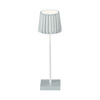 NABÍJATEĽNÁ STOLNÁ LAMPA PLISI - biela/šalviovozelená, Modern, kov/plast (10/28cm) - Mömax