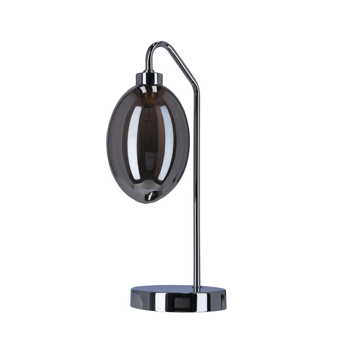 Tischleuchte 50501224 Lukka - Chromfarben/Edelstahlfarben, Design, Glas/Metall (13/16/36cm)